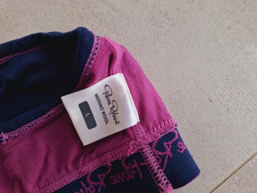 Biustonosz sportowy top wełniany termiczny Pierre Robert merino wool