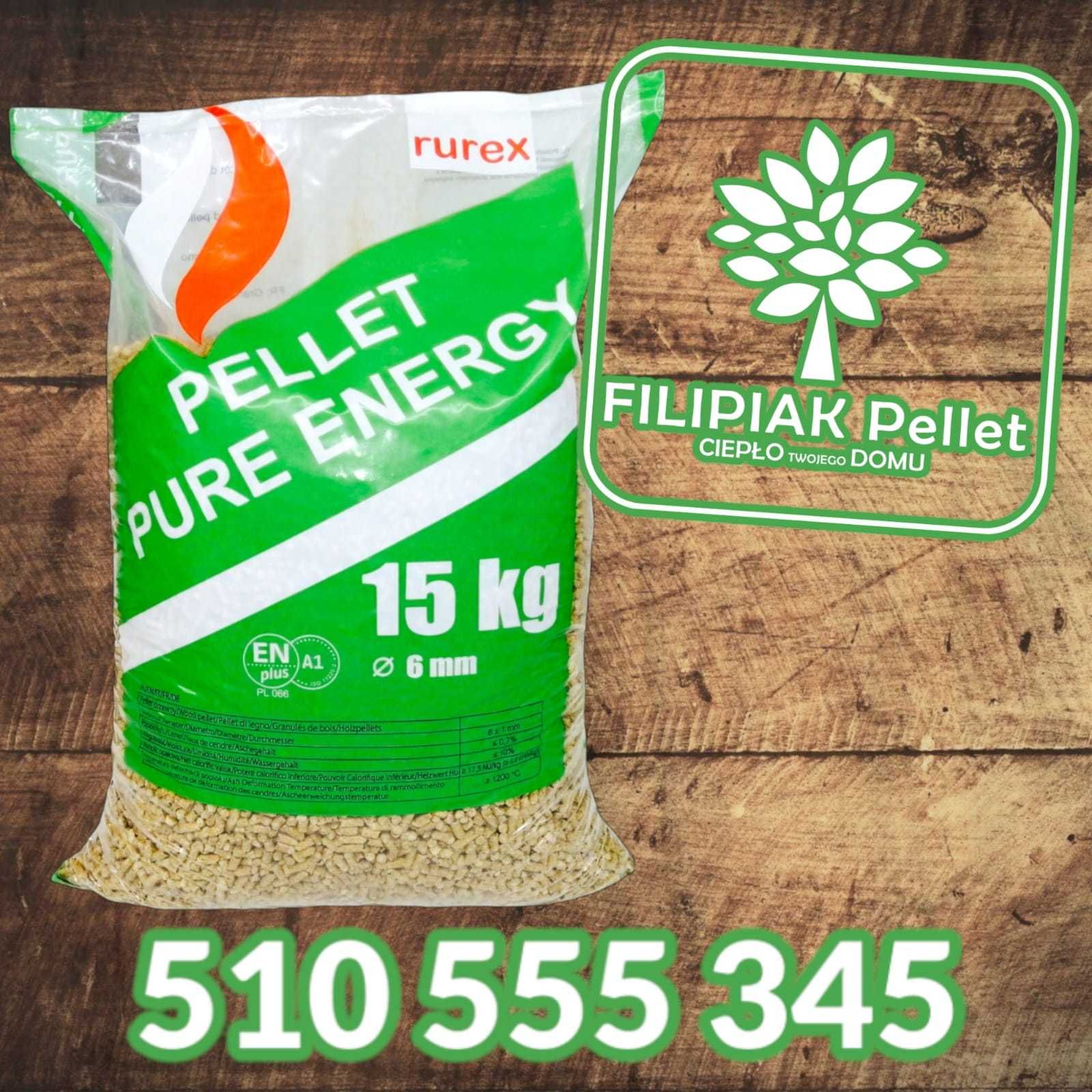 Pelet RUREX  Certyfikowany ENplus A1 - 6 mm Filipiak Pellet