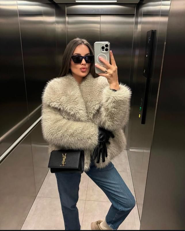 Zara трендовая шуба