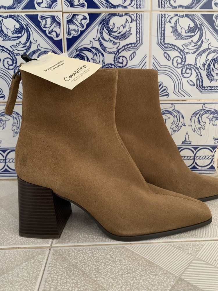 Botas Camirça Pele 37 Novas Mango