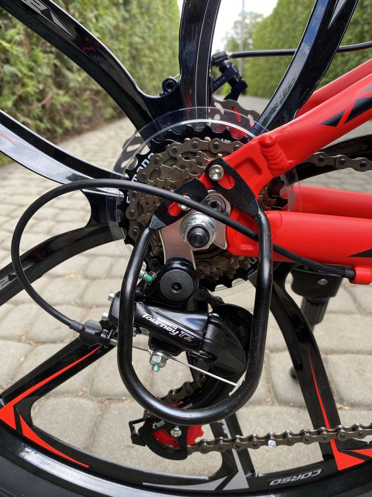 Гірський велосипед Corso Spider 26 Black-Red