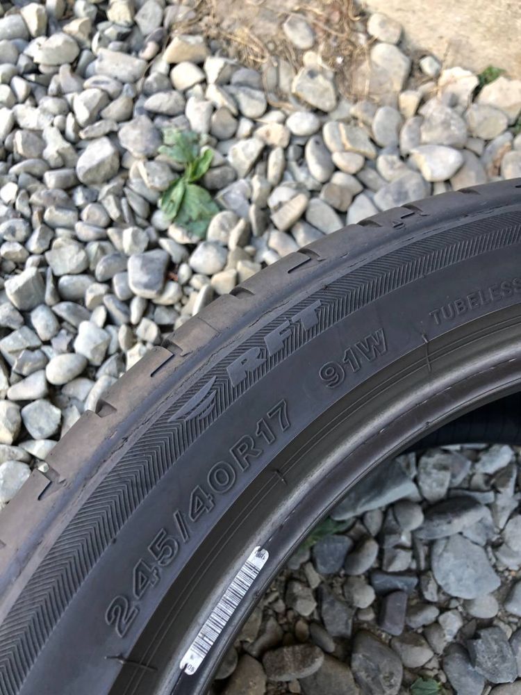 Шини 245/40 r17 Bridgestone Run Flat Літо 4шт 2016рік (511).