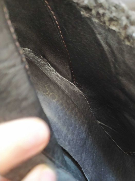 Botins de salto alto compensado, pele genuína castanho escuro, tam.39