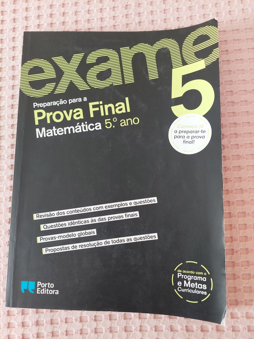 Livro manual de exercícios de Matemática para 5 ano