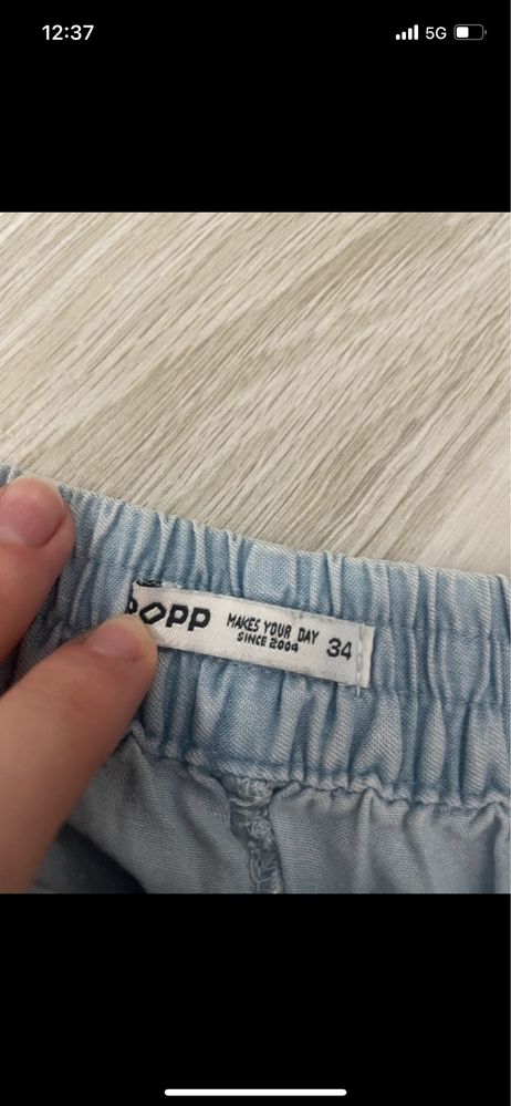 Błękitne szorty Cropp rozmiar XS
