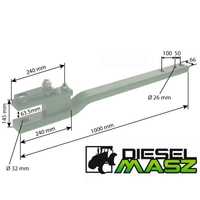 Zaczep dolny john deere 6200, 6210, 6220, 6230, 6300,6820, L114953