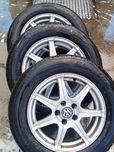 Witam. Mam na sprzedaż koła aluminiowe do VW 5×100 R15 z oponami letni