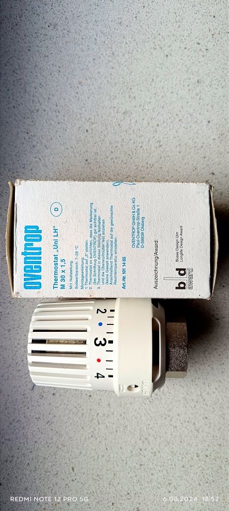 Zawór termostat Oventrop Uni LH M30x1,5