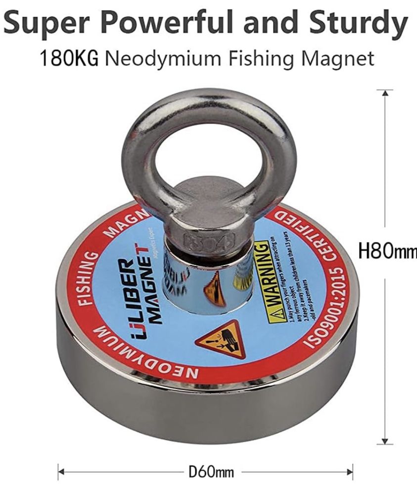 Magnes wędkarski N52 Magnesy neodymowe 180 kg