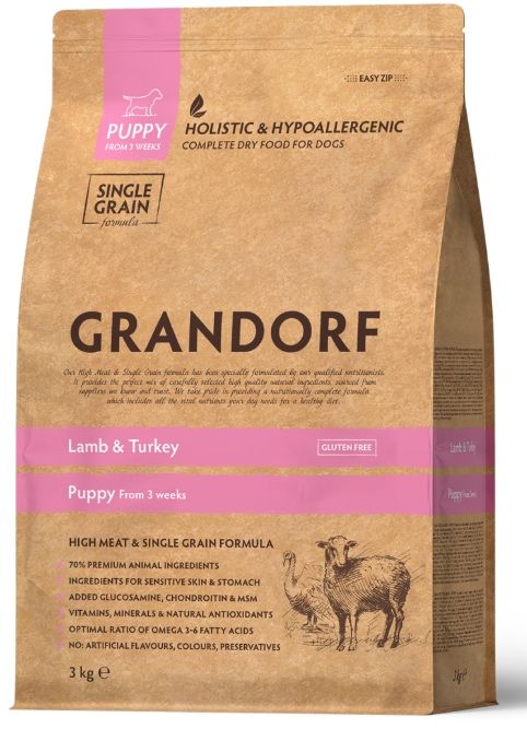 Корм для цуценят Grandorf puppy Lamb&Turkey 3кг