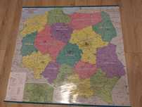 Duża mapa ścienna polski wisząca na ścianę polska administracja jak no