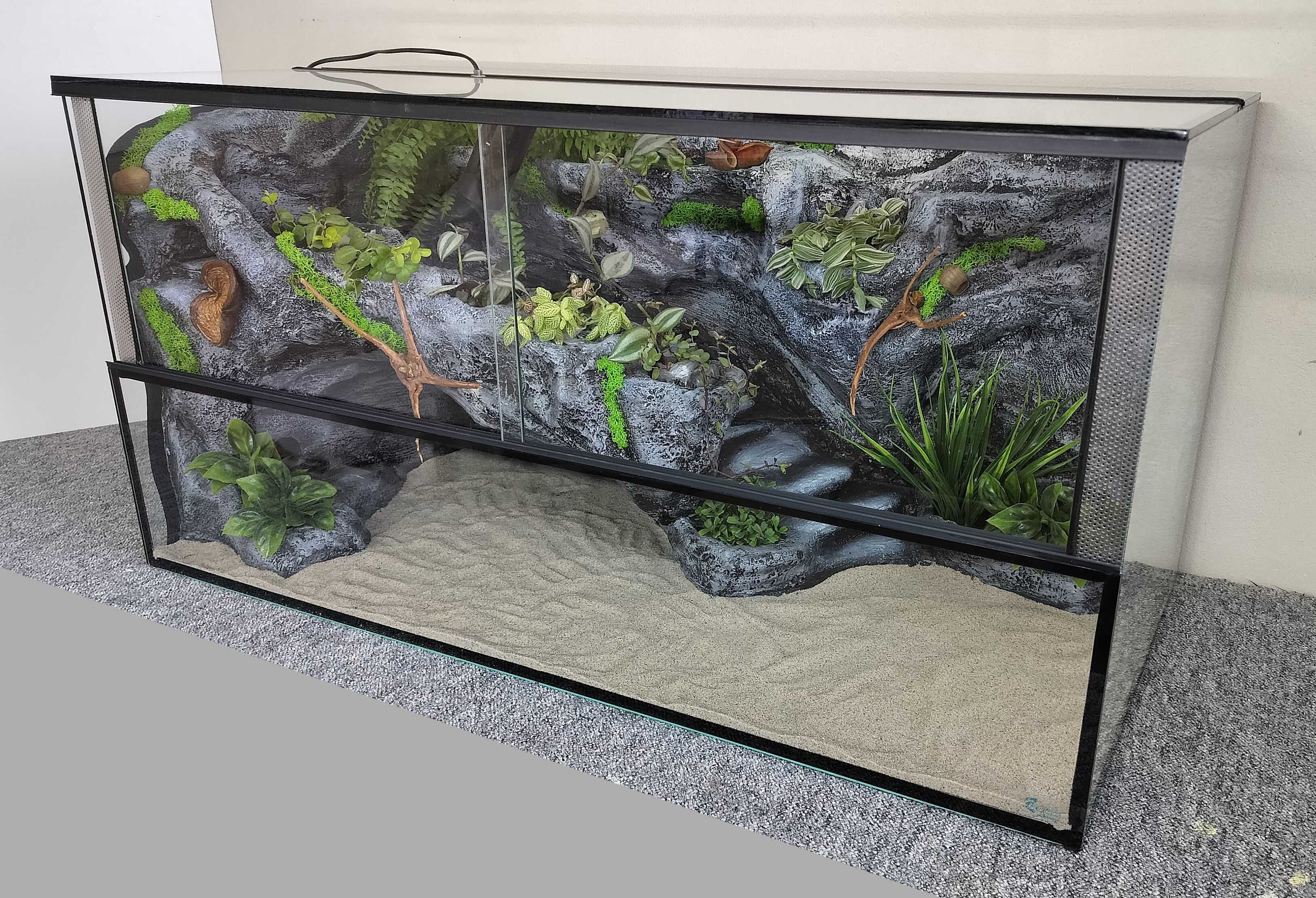 Terrarium z półką dla żółwia wodno-lądowego, TW22Ż2SKR, AquaWaves