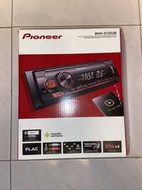 Rádio Pioneer e colunas MAC