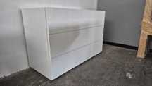 Cómoda 3 Gavetas Lacada Branco Alto Brilho