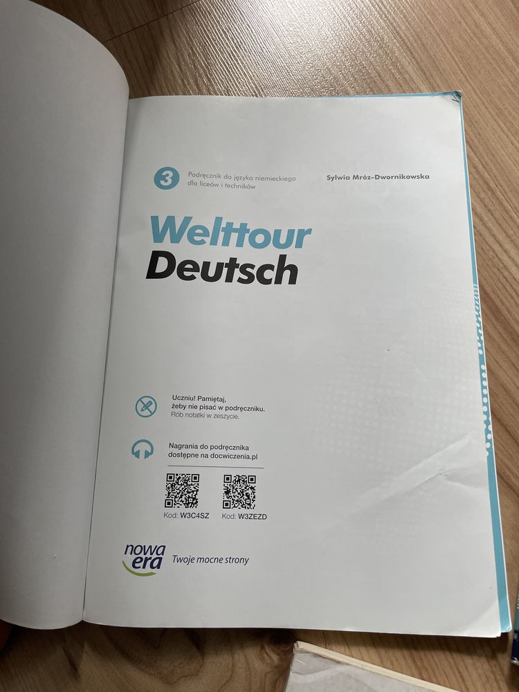 Podręcznik i ćwiczenia Welttour Deutsch 3