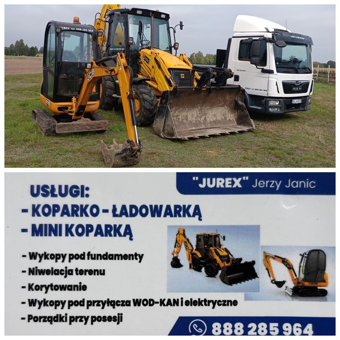 Usługi koparką ładowarką