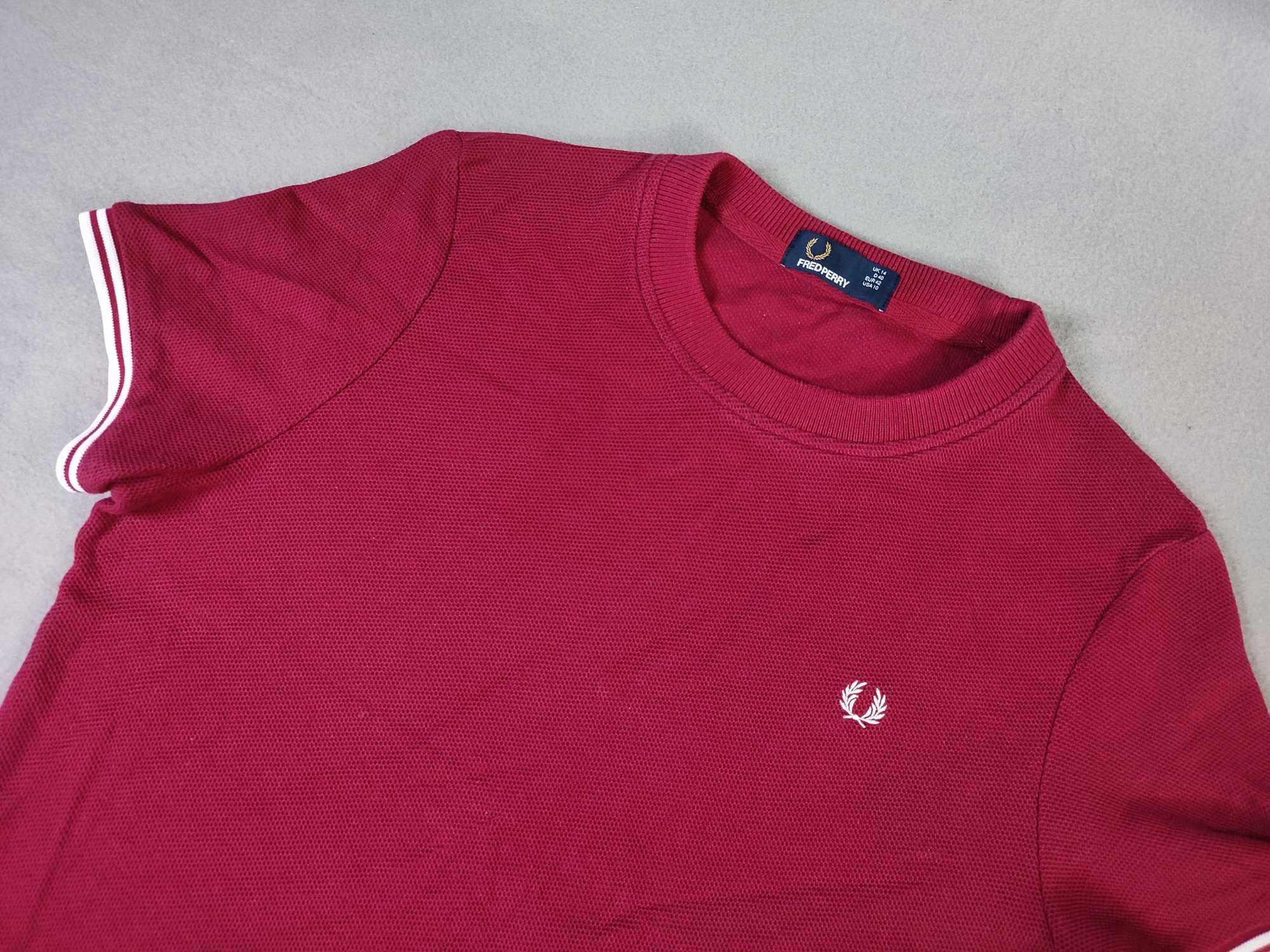 Женская футболка поло бордовая Fred Perry, р.42 (M), оригинал