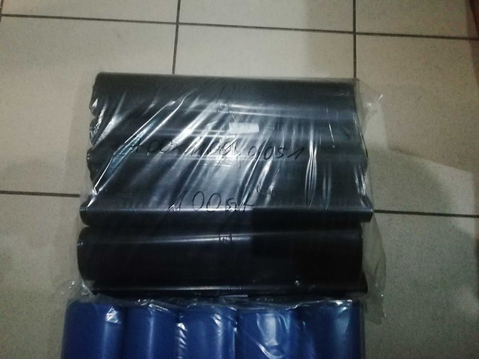 grube mocne worki na śmieci 120l czarne lub niebieskie