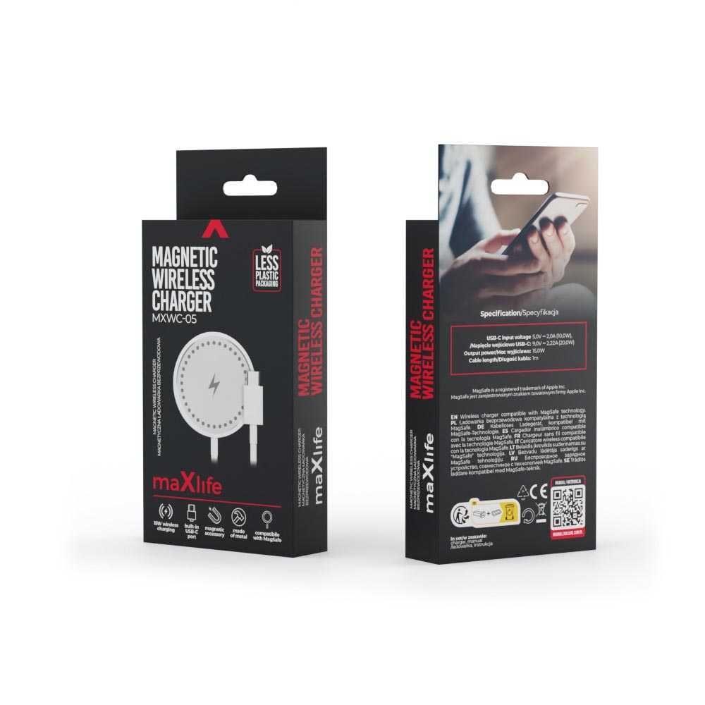 Maxlife ładowarka bezprzewodowa magnetyczna Magsafe MXWC-05 15W