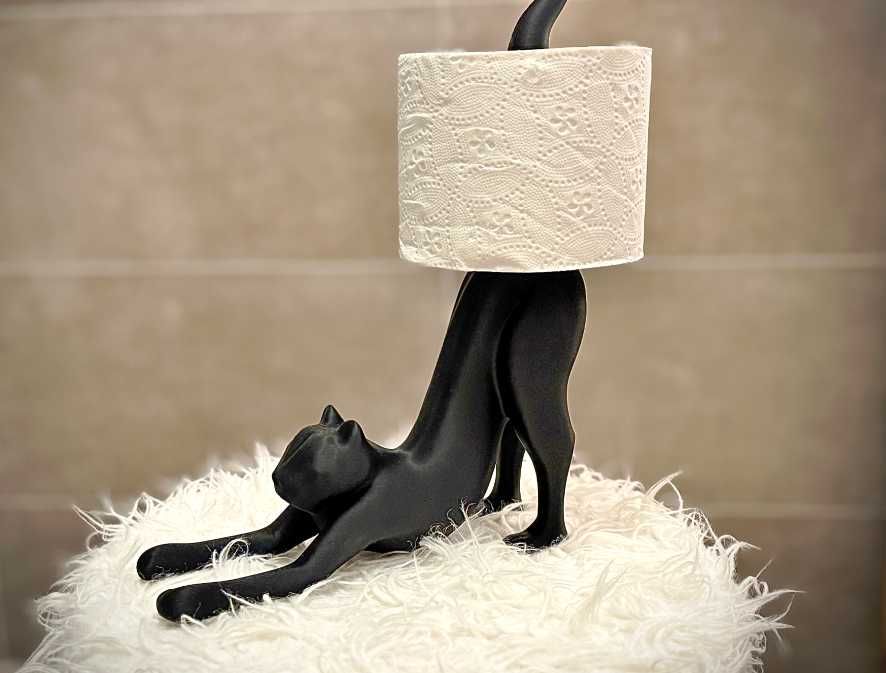 Uchwyt na papier toaletowy - kot!