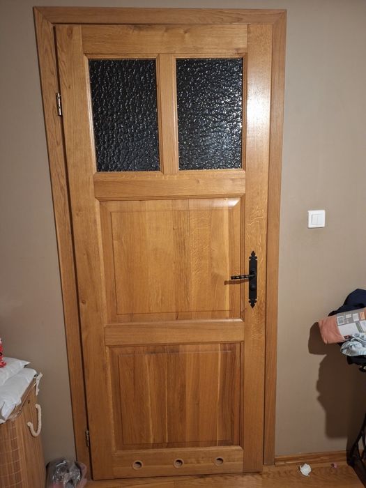 Drzwi Dębowe 90x206.5 prawe otwierane na zewnątrz