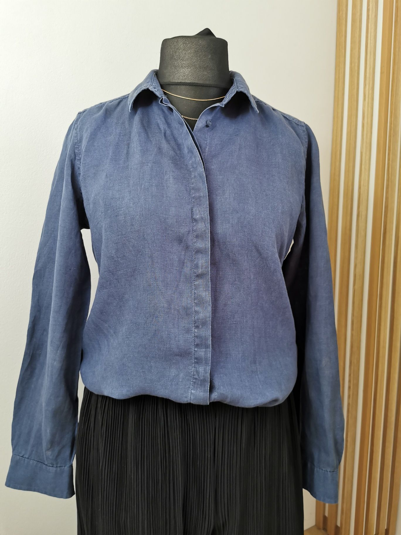 Koszula lniana (linen) damska, m&s collection, rozmiar 12, 40, L