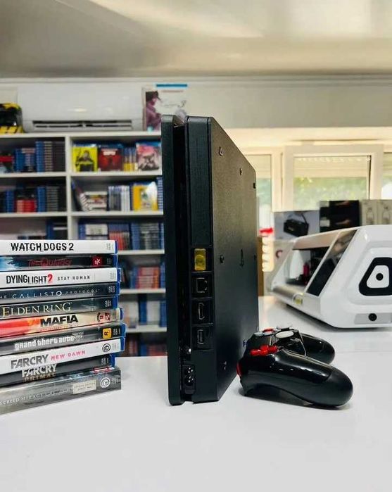 Приставка Playstation PS4 Slim 1TB | 10 Ігор | Гарантія | Наложка