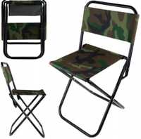 Krzesło krzesełko turystyczne składane wędkarskie z oparciem 46x28 cm