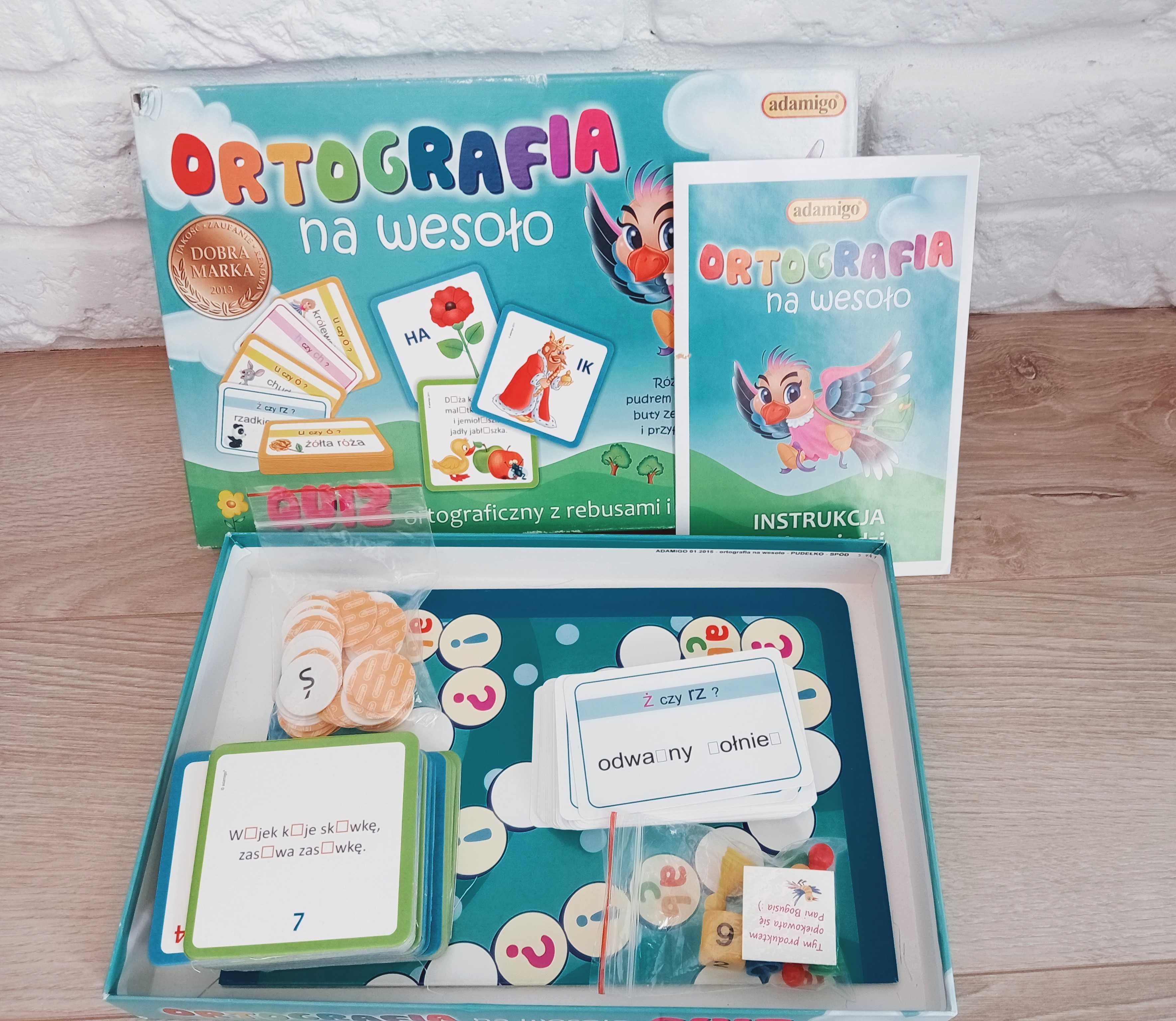 Gra, Quiz, rebusy dla dzieci ortografia na wesoło 5-10 lat