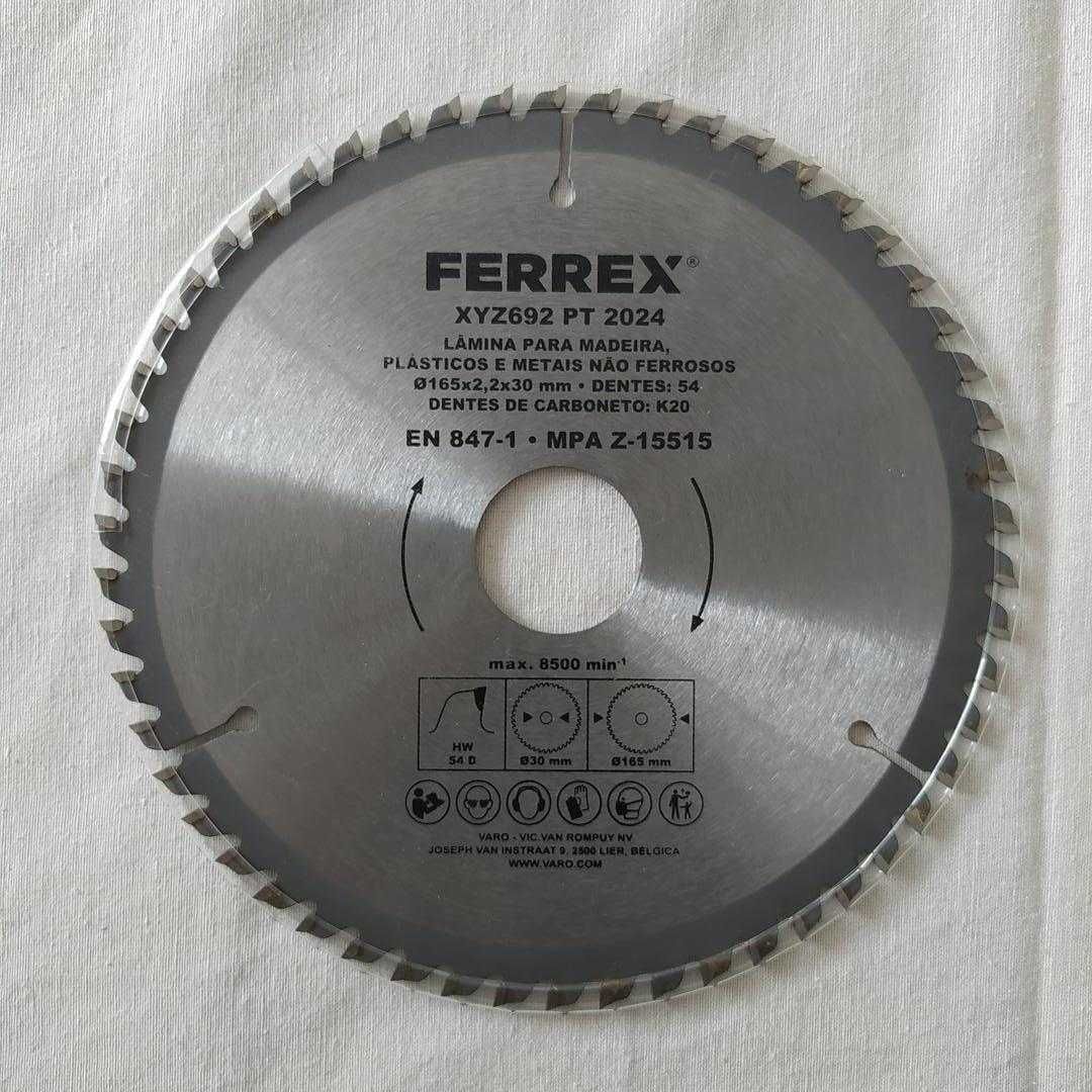 Lâmina de Serra Circular 165mm diâmetro 54 Dentes NOVA NUNCA USADA
