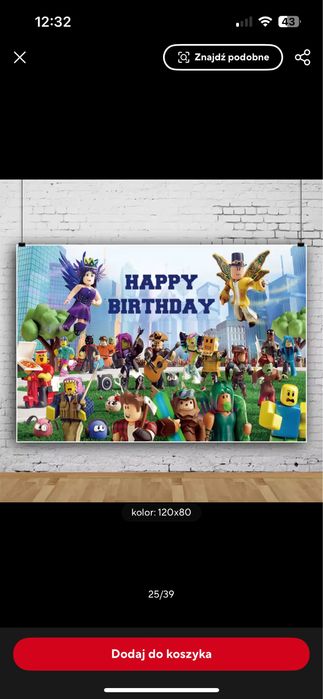 Roblox urodziny obrus, baner, kubki, łyżeczki