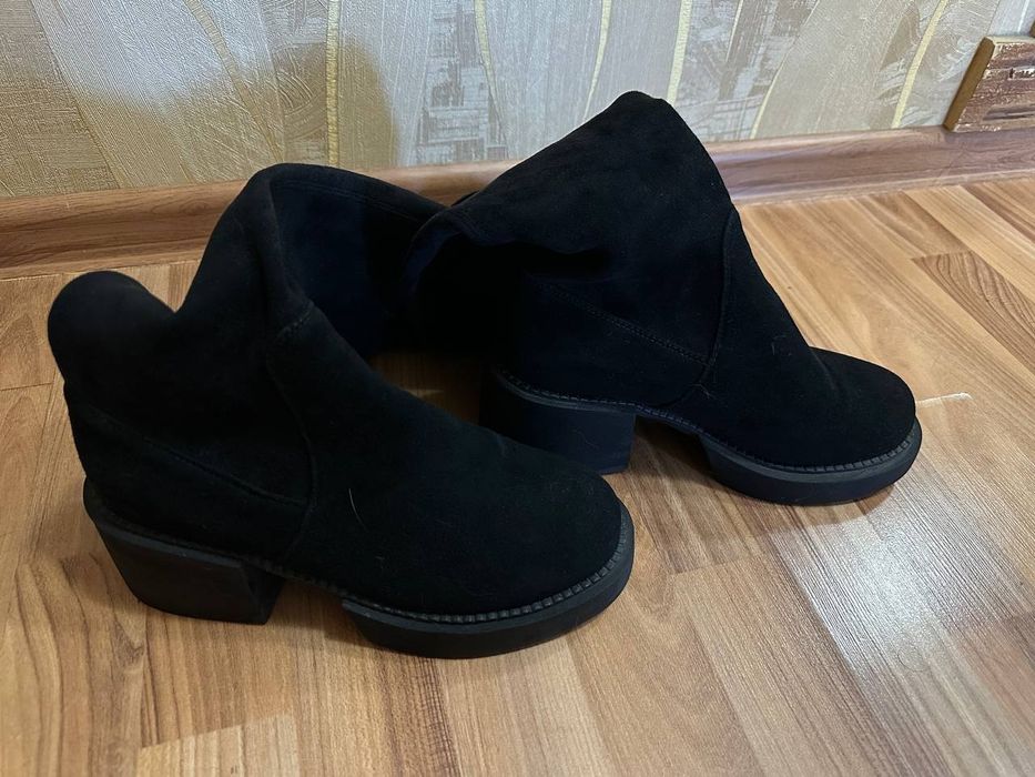 чоботи-чулки жіночі з натуральної замші