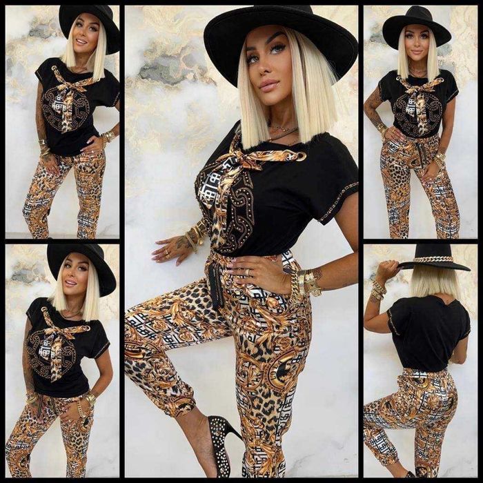 Lola Bianka komplet w stylu greckim Versus STELLA BLACK Uniwersalny