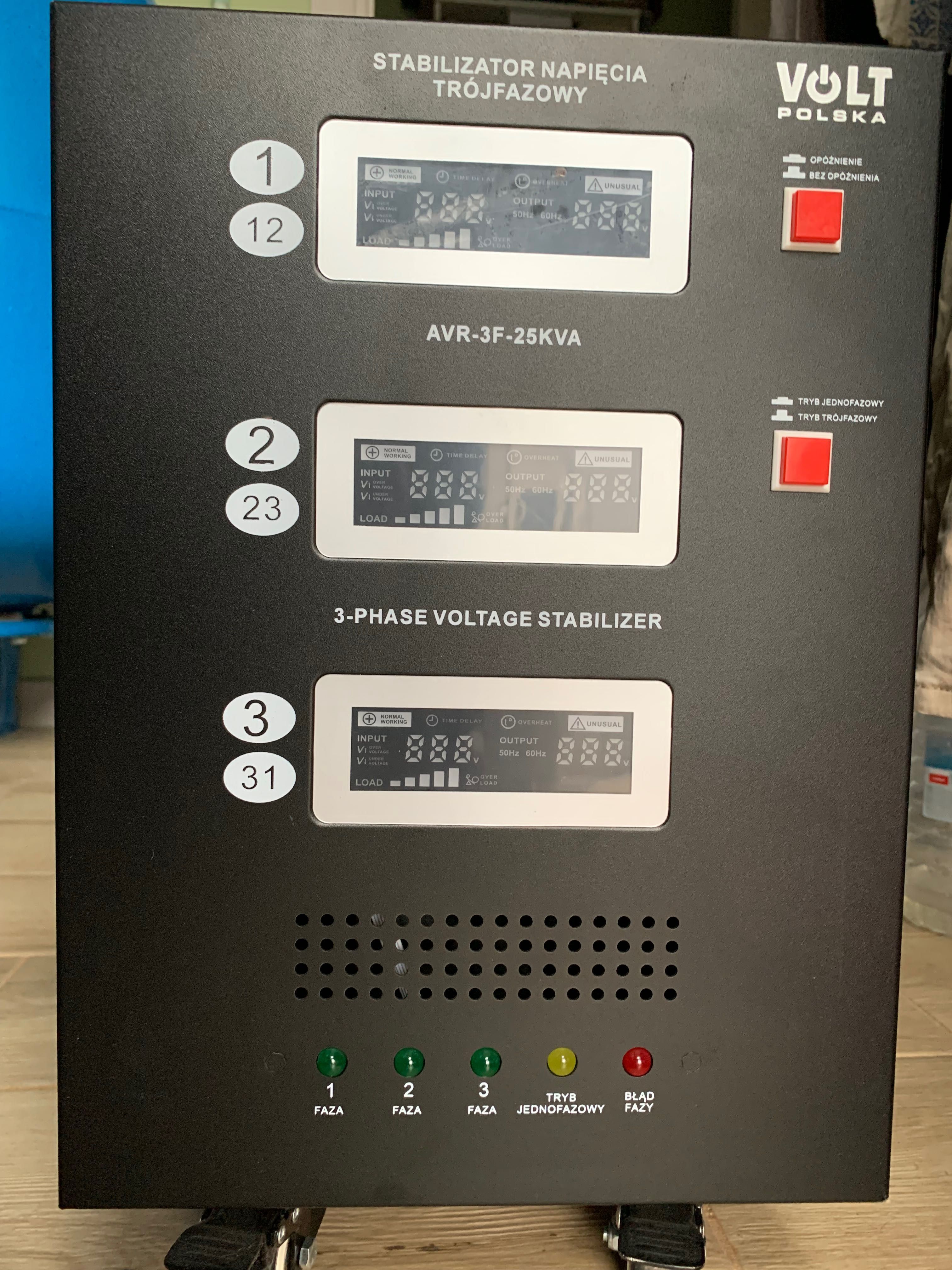 Трифазний стабілізатор напруги AVR PRO 25000VA 3% 3F Volt Polska -