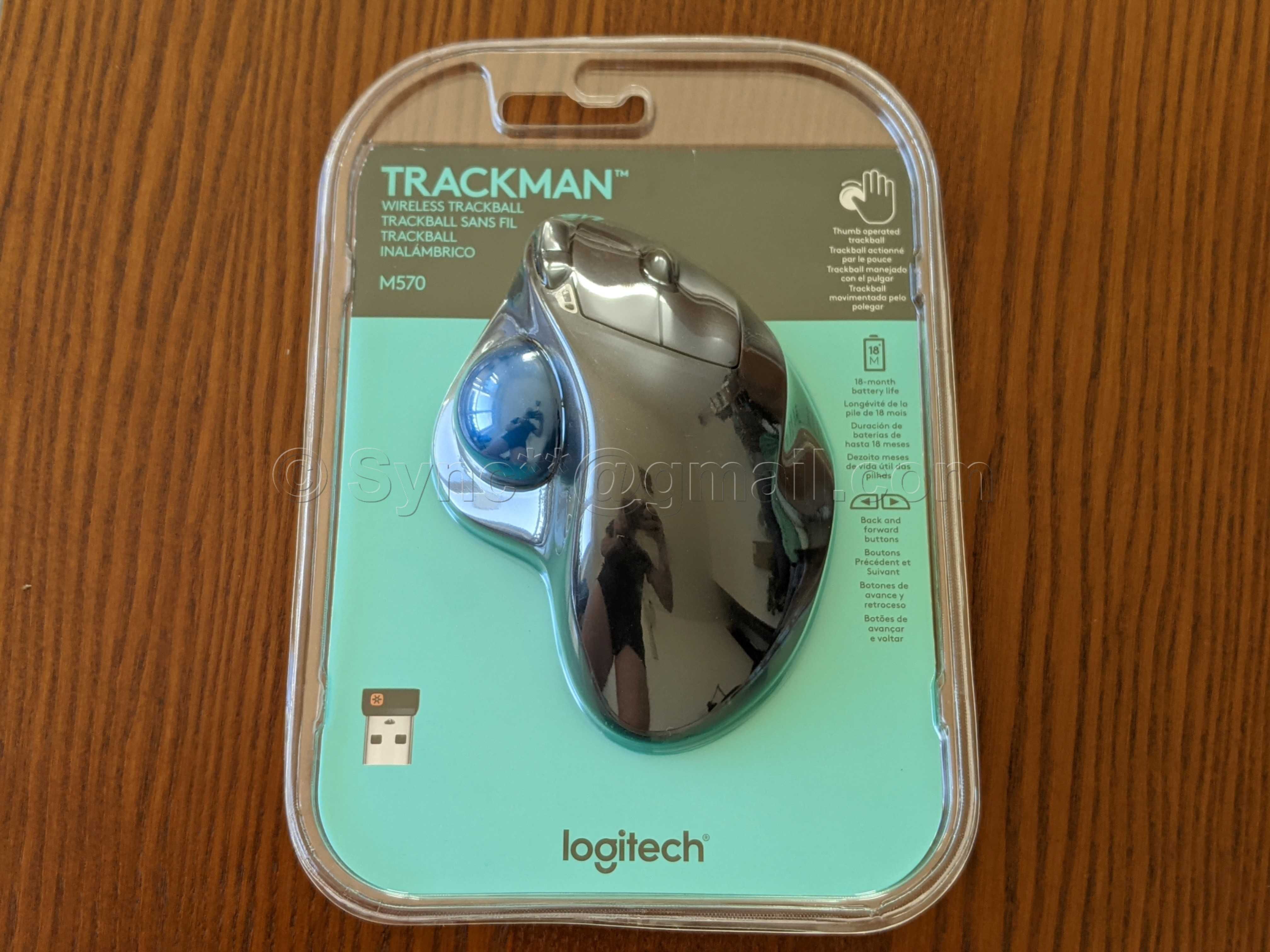 Logitech M570 * Mysz Trackball * 18 miesięcy na jednej baterii *