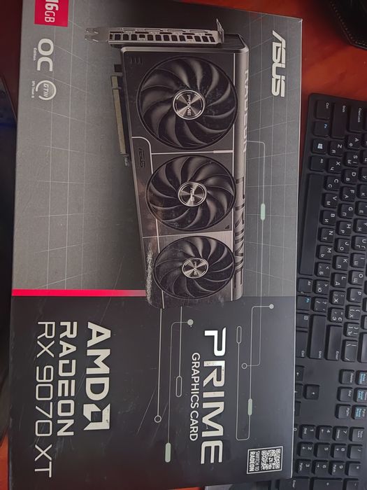 Видеокарта rx 9070 xt asus prime