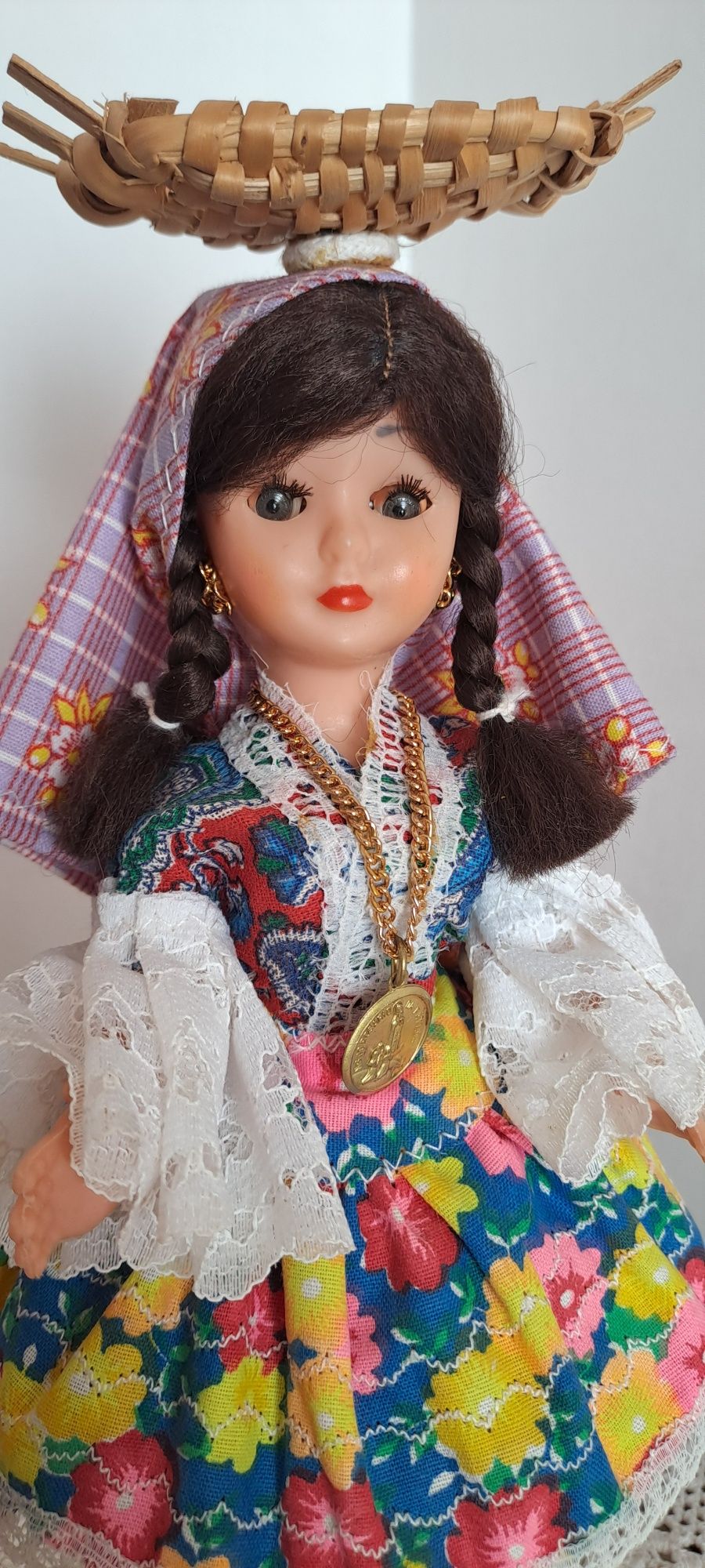 Boneca antiga Nazarena nova em caixa de origem