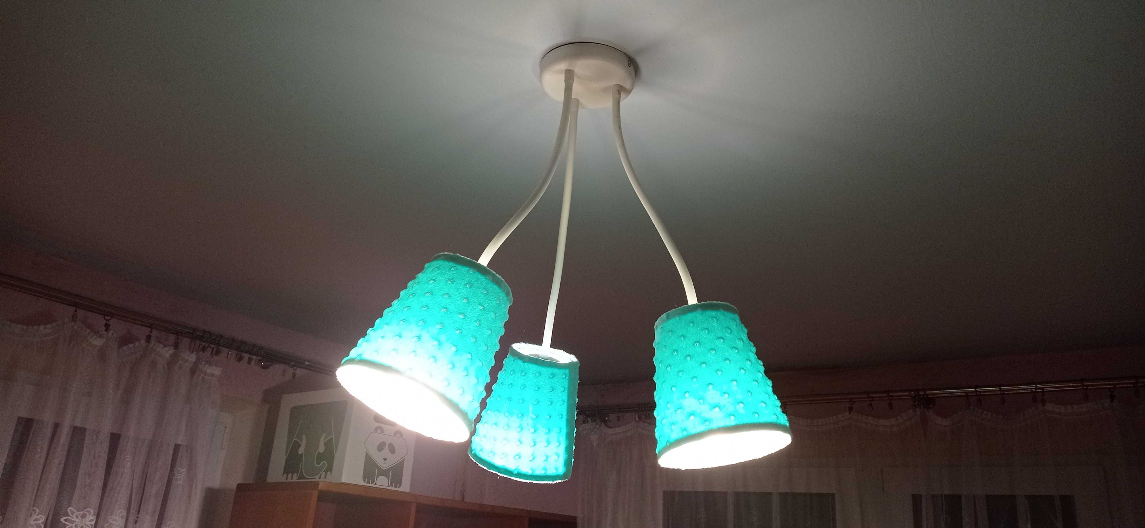 Komplet: lampa plus kinkiet minky do pokoju dziecięcego stan bdb