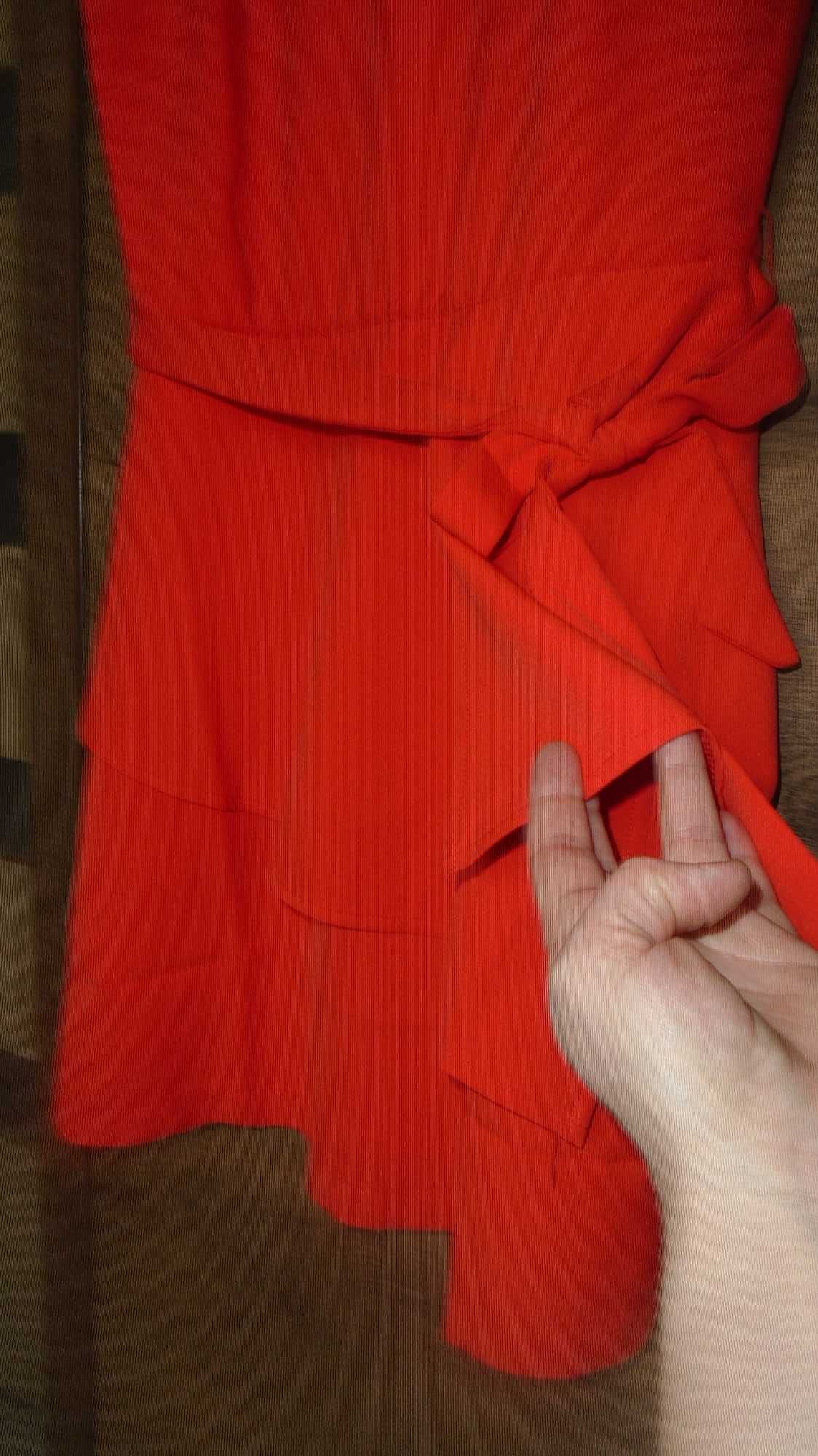 Sukienka elegancka Stradivarius ciemna pomarańcza r. M (38) nowa