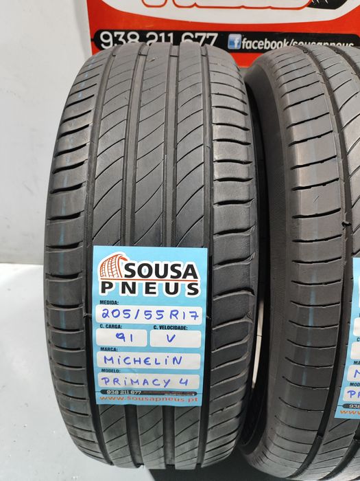 2 pneus semi novos 205-55R17 Michelin - Oferta dos Portes 120 Euros