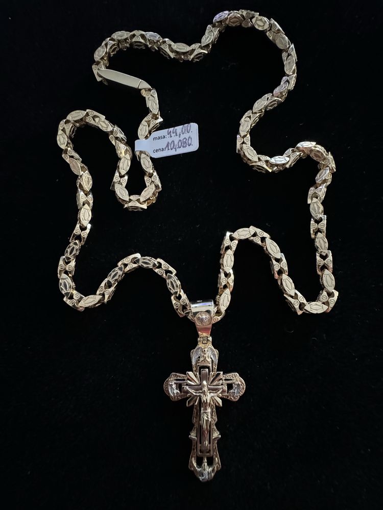 Nowy Złoty Łańcuszek Cartier Pr.585 14K.  Okazja