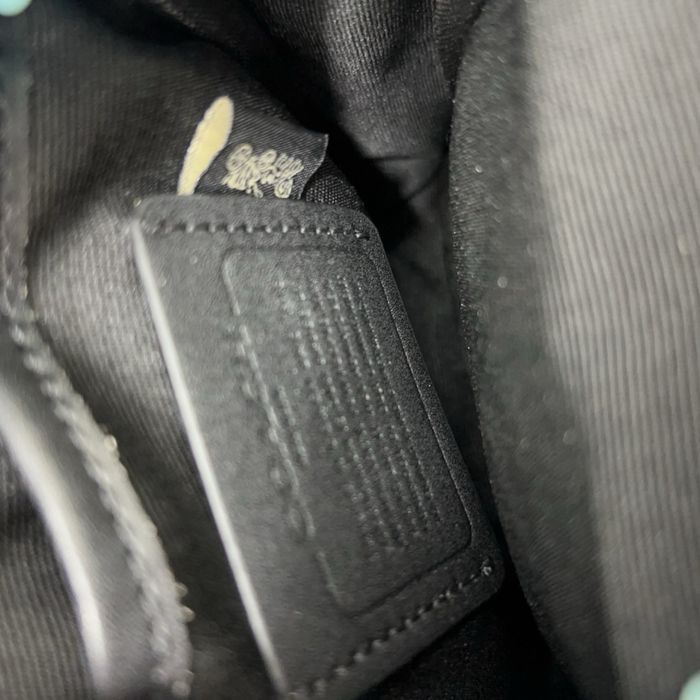 COACH сумка мужская маленькая с зайцем черная коричневая оригинал