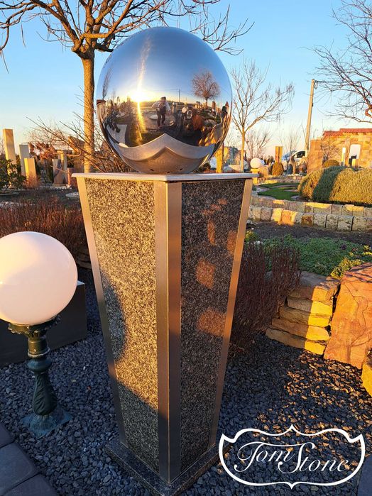 Fontanna ogrodowa. Fontanna tarasowa. Fontanna z kamienia. Donica kula