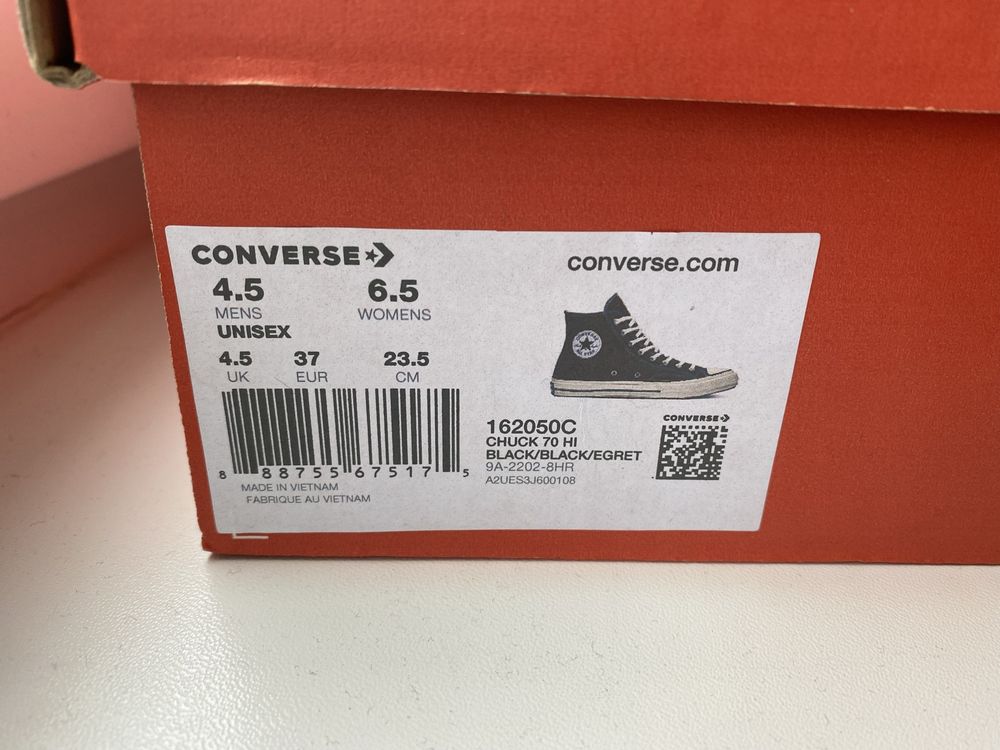 Кеди Converse CHUCK 70 HI, 37 розмір