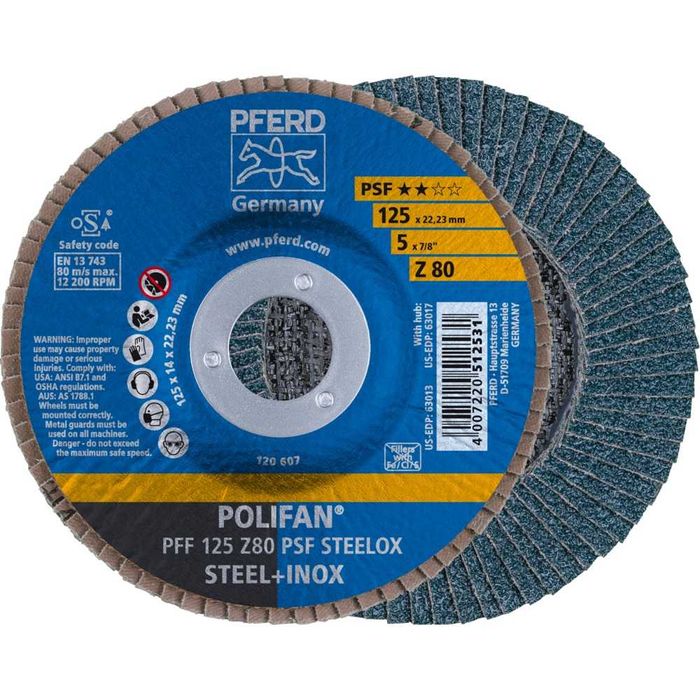 Пелюстковий круг PFERD PFF 125 Z80 PSF STEELOX