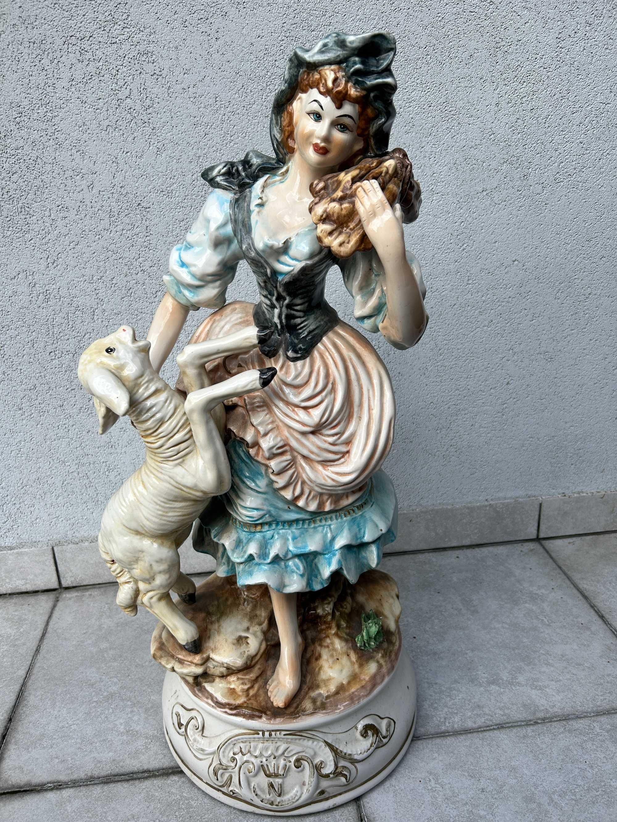 CapoDimonte Capo de Monte 2szt - duże podstawy lamp lata 60-70