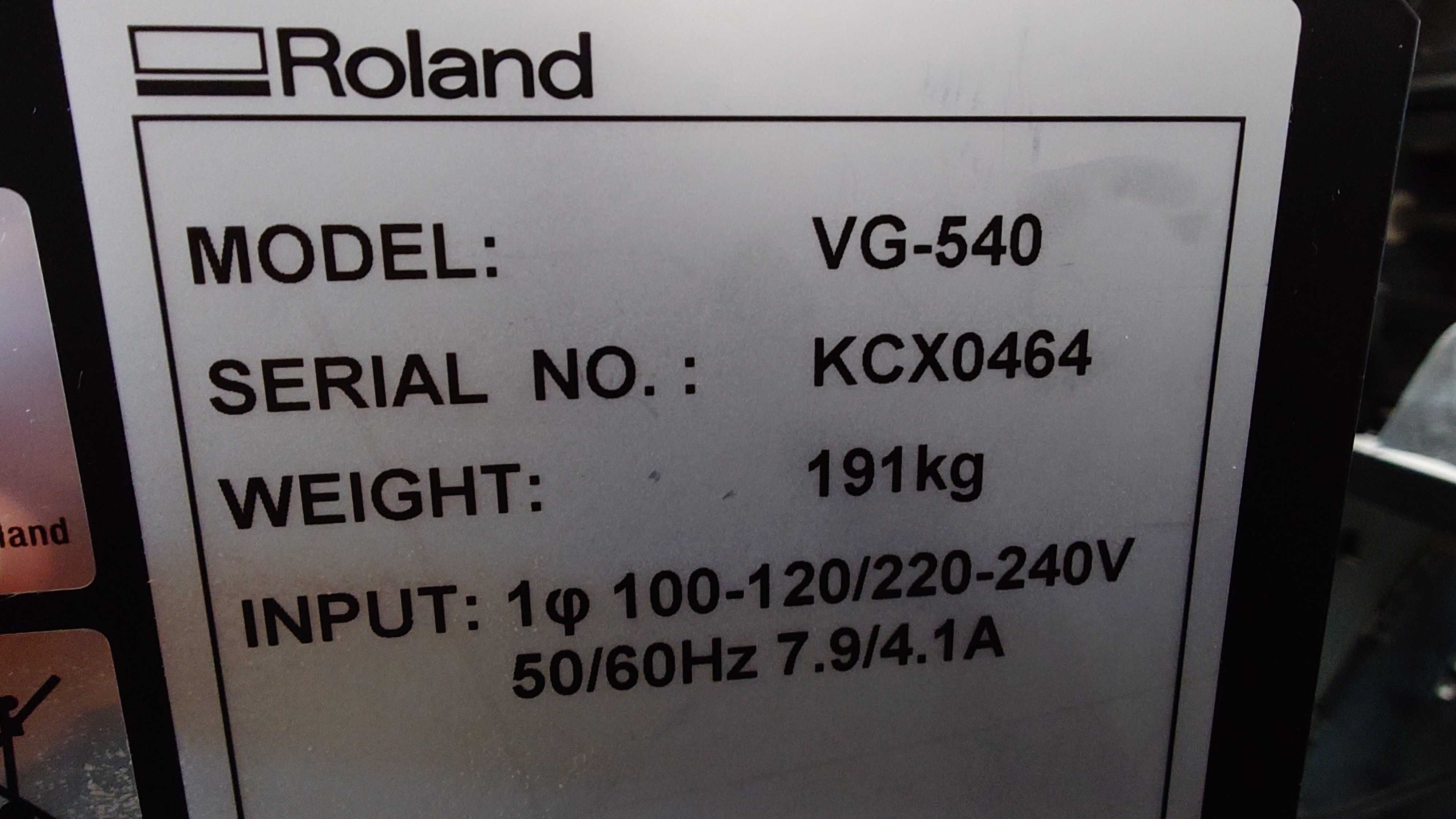 Roland VG 540 TrueVIS - ploter drukująco tnący w bardzo dobrym stanie.