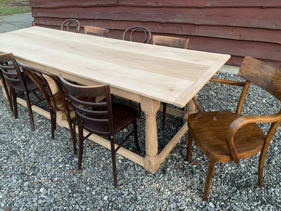 Stół lity dębowy oczyszczony surowy DUŻY 290 cm