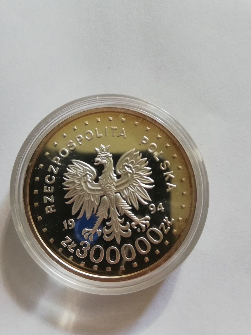 Moneta srebrna 50 Rocznica Powstania Warszawskiego 1994r 300000zl