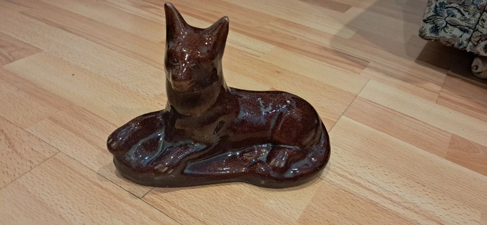 Статуэтка " овчарка". Обливная керамика